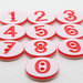 Set 10 bottoni - Numeri