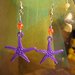 Orecchini stella marina viola