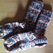Calzini di lana fatti a maglia colori autunnali