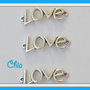 2 link connettori "love" 35x12mm