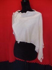 sciarpa donna stola lana scialle cotone maglia