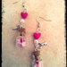 Orecchini Pendenti Bottiglietta con Cuori in fimo  Bottle Pendant Earrings with Hearts polymer clay