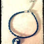 Bracciale in Cordino con Nota musicale in fimo   Cord bracelet with musical note polymer clay