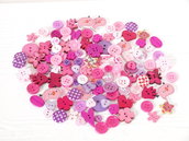 Mix 50 bottoni - Pink