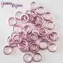 LOTTO 50 ANELLINI ALLUMINIO PER CHAIN MAILLE – 10mm – Pink