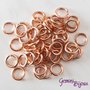 LOTTO 50 ANELLINI ALLUMINIO PER CHAIN MAILLE – 10mm – Copper