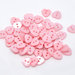 Set 10 bottoni - Cuori rosa