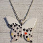 Collana Minimal Butterfly in ceramica stampata fatta a mano - un aiuto agli animali abbandonati, negozio solidale pro cani e gatti
