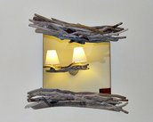 Specchio   NACKT con legni di mare
