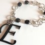 OFFERTISSIMA!!Bracciale con cristalli e lettera in plexiglass!!