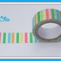 1 washi tape a righe multicolori 5 mt
