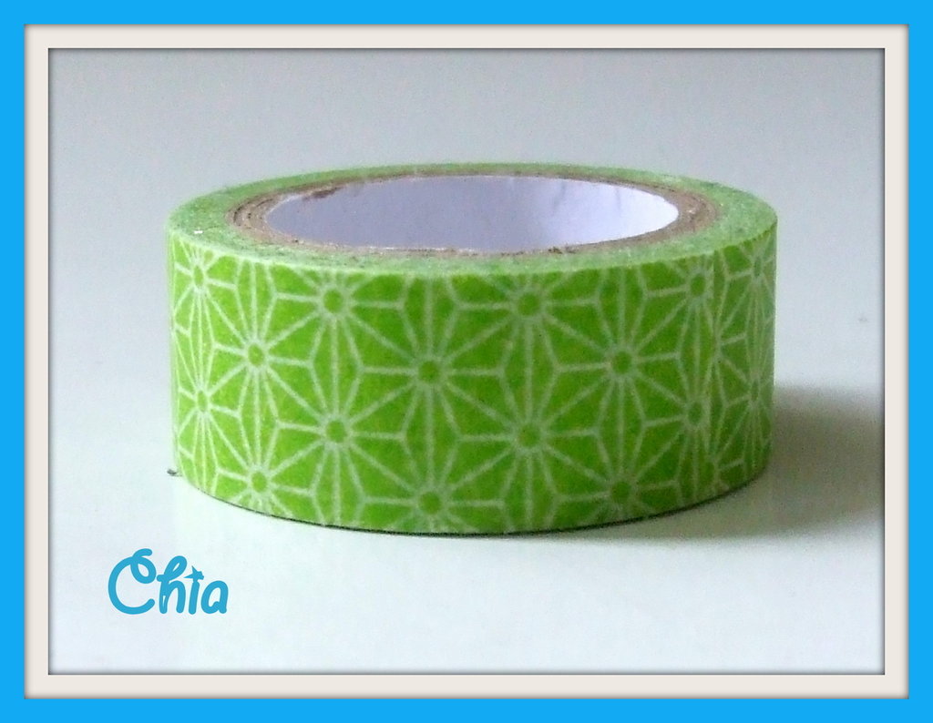INNSPIRO Nastro da masking tape Washi verde 15 mm x 10 m. Serie