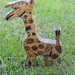 Giraffa decorativa in legno.