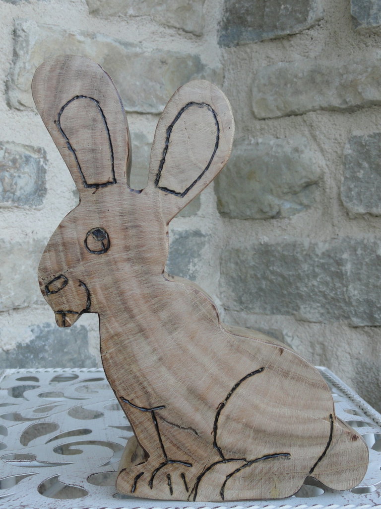 STATUA CONIGLIO LEPRE Natura Stile Art Deco Stile Art Nouveau - Foto 3