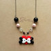 Collana con Mickey e Minnie innamorati su cuore fimo