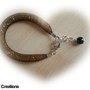 Bracciale dorato e nero