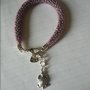 Bracciale rosa e grigio