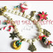 Natale multicharm perle avorio" Omino di neve Poinsettia agrifoglio Fimo cernit kawaii idea regalo  