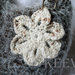 Borsa invernale in lana con fiore e fiocco di neve