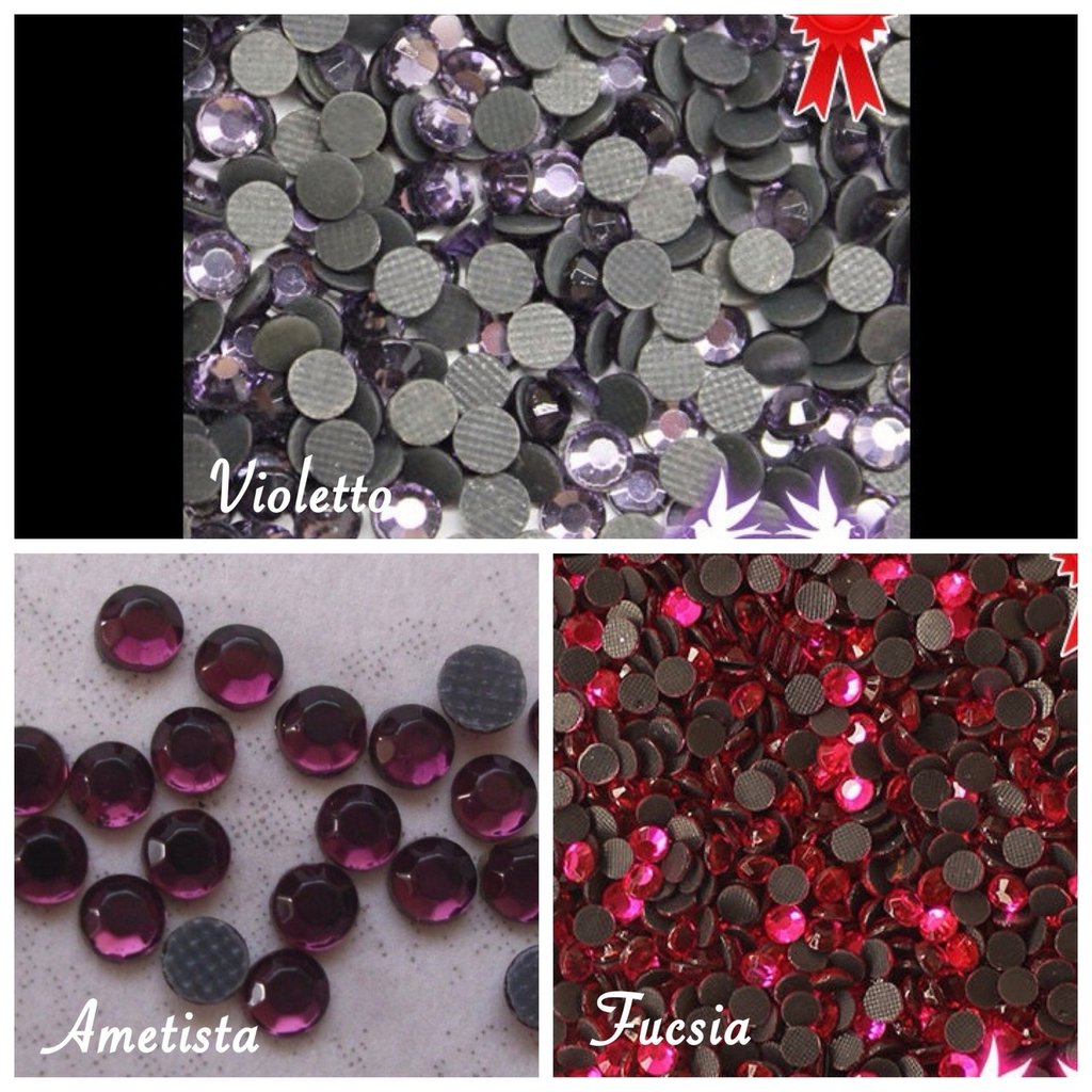 1400 Cristalli Strass Termoadesivi Viola Scuro – 4 Mm, Hotfix Per Abiti, Gioielli, Borse E Bijoux Fai-da-te