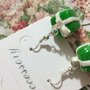 ORECCHINI IN FIMO "PACCO REGALO VERDE" NATALE -