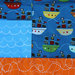 Trapunta patchwork per bambini  misura lettino cm108x134 " Pirati da sbarco"