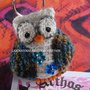 PORTACHIAVI GUFO AMIGURUMI UNCINETTO IDEA REGALO PORTAFORTUNA