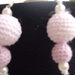 orecchini uncinetto cotone pendenti sfere perle