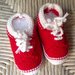 Scarpette neonato artigianali in lana