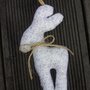 Decorazione natale bianco/argento - renne di Natale Alfonzo
