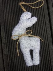 Decorazione natale bianco/argento - renne di Natale Alfonzo