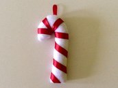 Bastoncino di zucchero in feltro per decorare l'albero di Natale: grazioso addobbo in pannolenci per addolcire il vostro Natale!