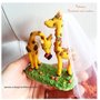 Bomboniera cake topper segnaposto matrimonio giraffe