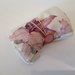 Shopping bag richiudibile in cotone stampato gigli rosa