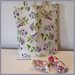 Shopping bag richiudibile in cotone stampato fiori viola