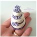 Mini wedding cake, segnaposto matrimonio torta rose lilla