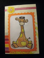 Biglietto Auguri Giraffa