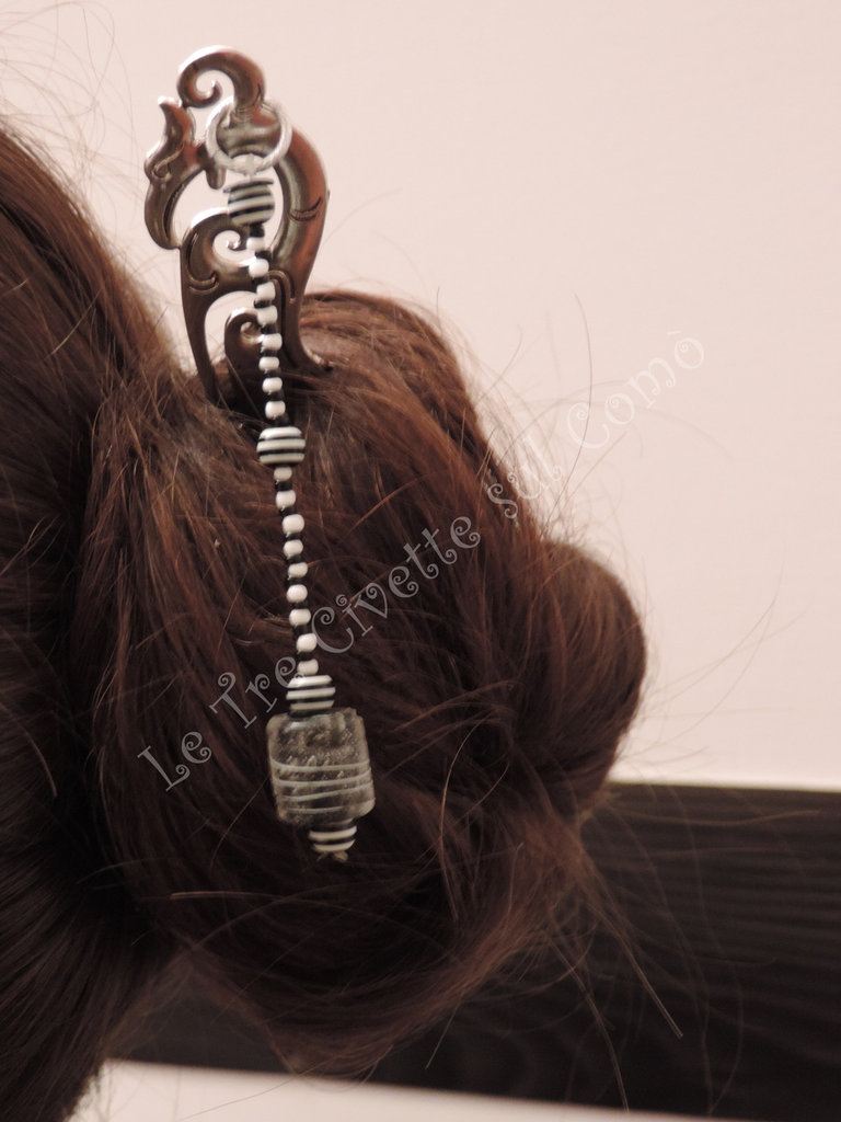LICHENGTAI Bastone per Capelli Argento