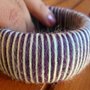 Braccialetto rigido in lana - Wool bangle
