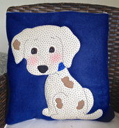 cuscino quillow "cagnolino"- un cuscino con dentro un plaid