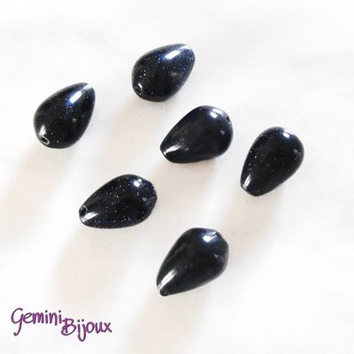 Goccia Goldstone blu 14x10 Goccia Goldstone blu 14x10