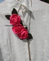 COLLANA LUNGA CON ROSE FUXIA 