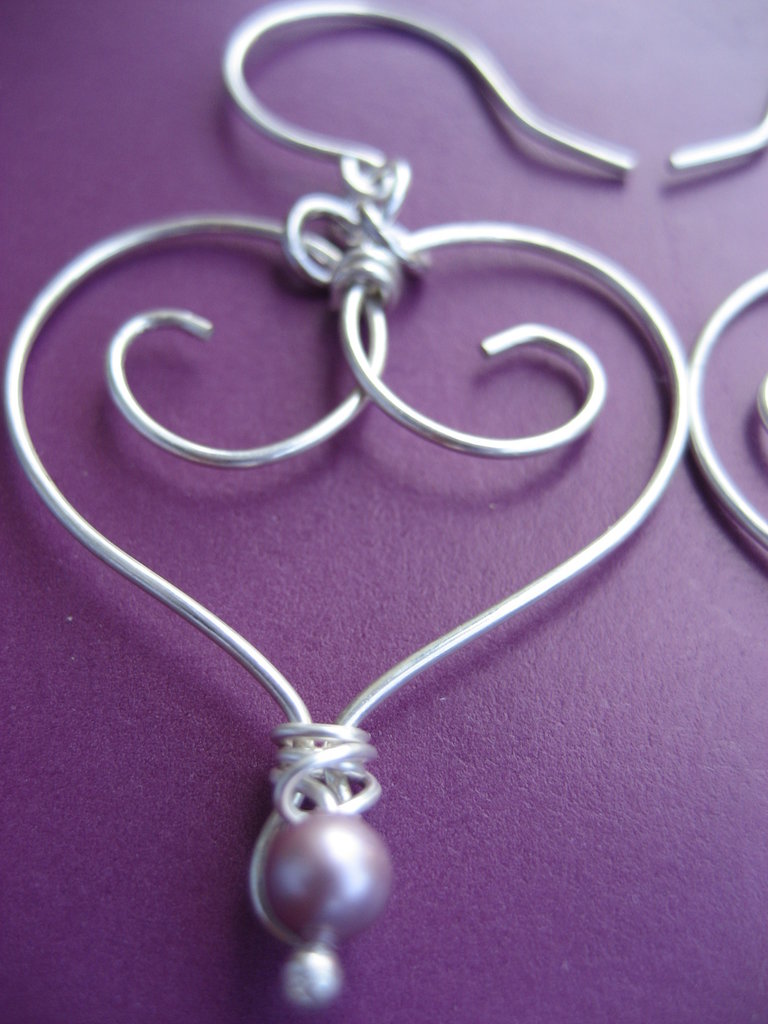 Set Di Orecchini In Argento Massiccio 925 Sterling Con Cuore D - Foto 5