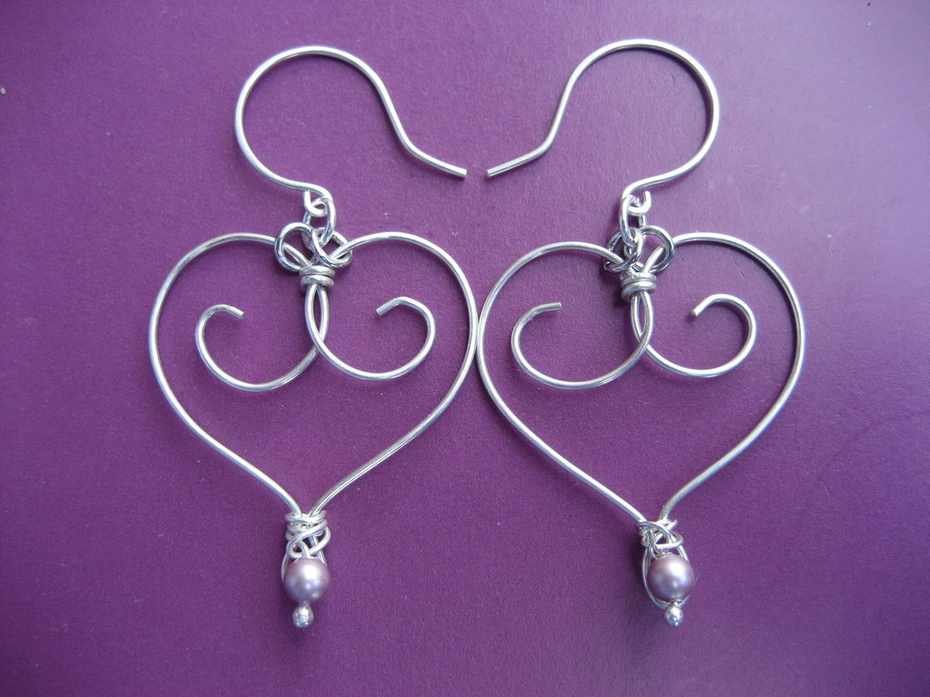 Oggetti A Forma Di Cuore Orecchini in Argento 925 a Forma di Cuore Interamente Fatti a Mano