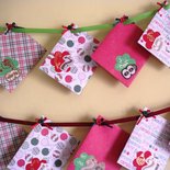 Calendario dell'Avvento Ghirlanda di Sacchettini Regalo per Natale - Sacchettini Natalizi in Scrap^^ (24pz completo)