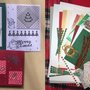 Kit Creativo Natalizio Calendario dell'Avvento e Cardmaking - Merry Christmas^^con 3 Biglietti Auguri già pronti!