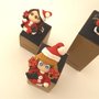 JUST XMAS - Anello regolabile con mini doll BABBE NATALE - biscottino - FIMO NATALE - idea regalo 