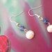 orecchini perle australian e lapislazzuli, monachelle metallo antiallergico tono argento