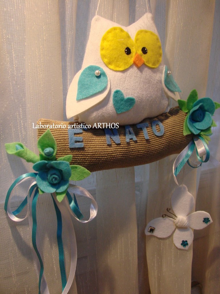 Targhetta Annuncio Nascita In Legno - Diametro 15 Cm, Personalizzabile, Per Neonati E Baby Shower - Foto 6