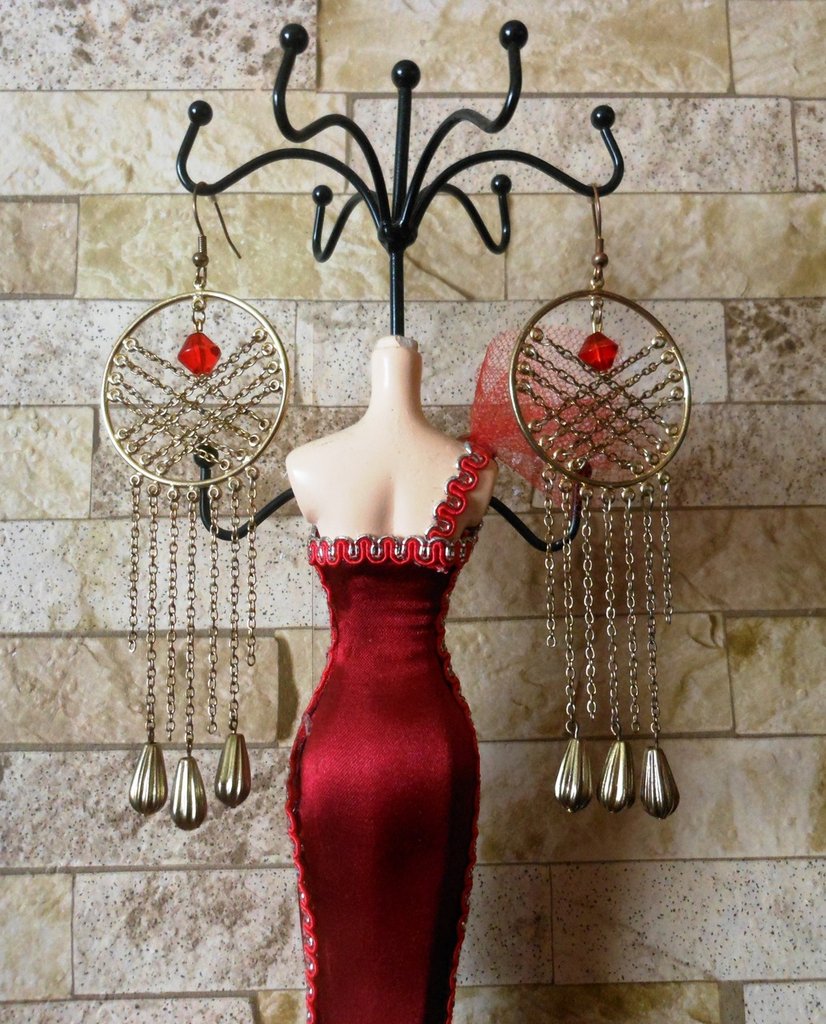 Orecchini Pendenti Oro Bohémien A Forma Di Fiore – Grandi E Chic, Regalo Per Donna